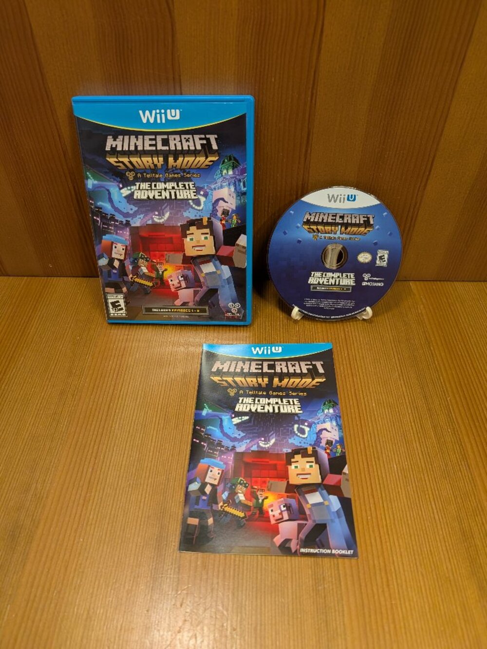 Minecraft Story Mode: The Complete Adventure (Wii U 2016) Complete w/Manual EUC+